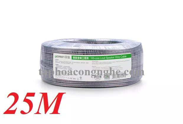 Ugreen 30828 25M Màu Đen Cáp âm thanh loa 150 tim AV137 30030828